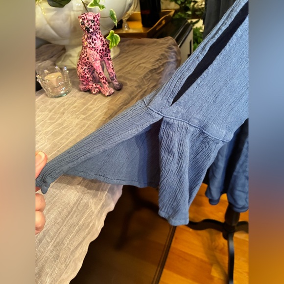 GUC Torrid Gauze Lace Up Skater Dress 👗 in Bering Sea 🌊 Plus Size 5 - Picture 7 of 16